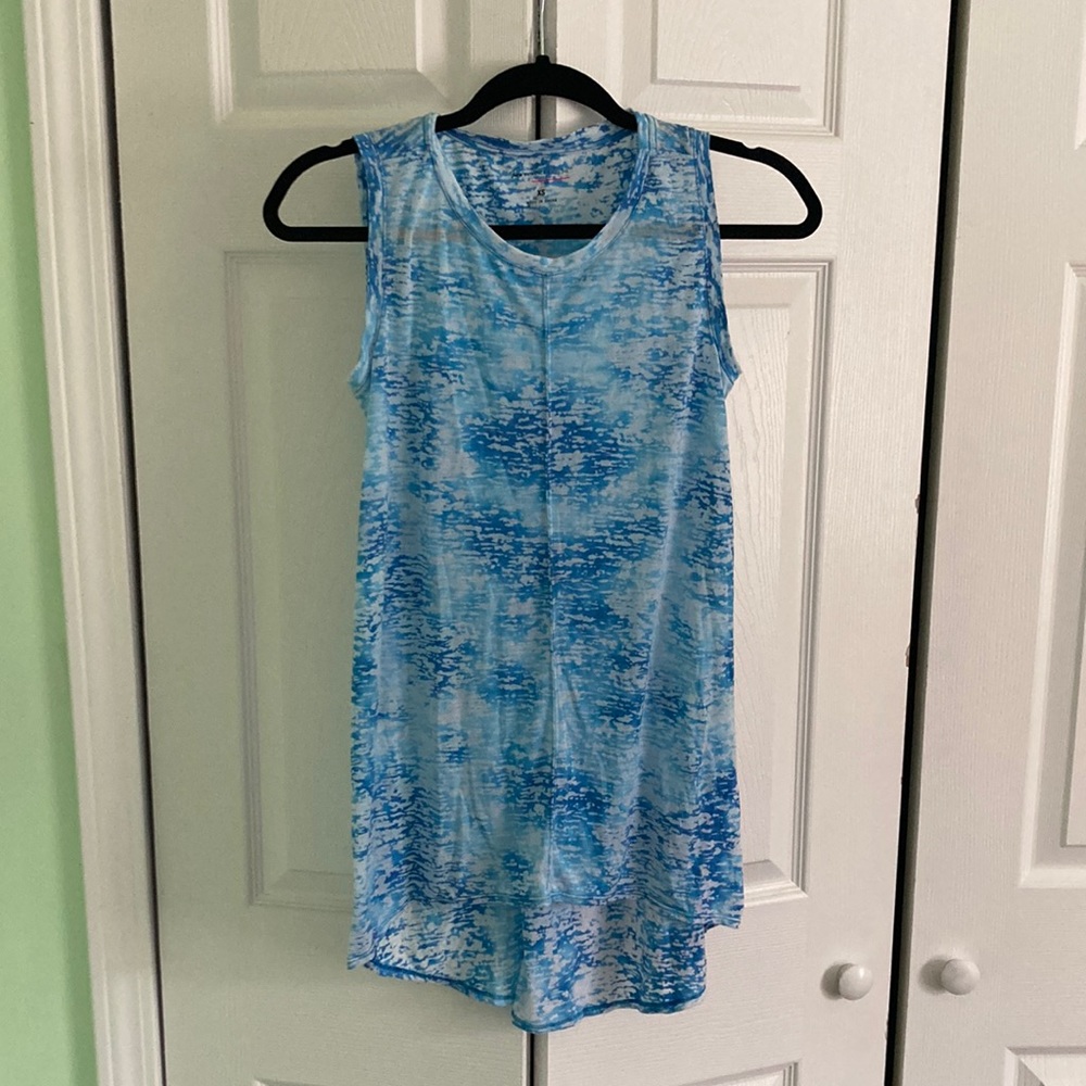Blue patterned top